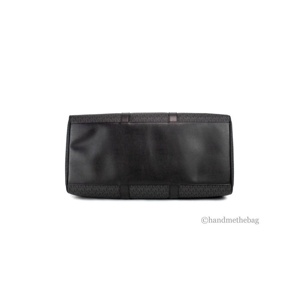 NEW Michael Kors Harrison Black Large Duffle Bag PVC Travel Weekender Luggage - Picture 8 of 12